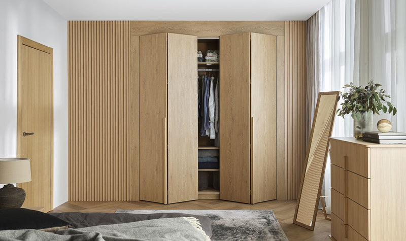 Stor cabinet system - presets 200x240 Stor interior COMFORT long handle rounded body front ruhásszekrény, tölgy