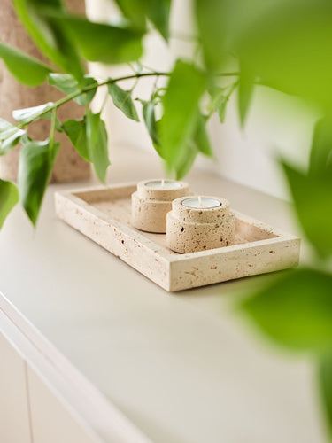Tealight Travertine kpl 2pcs gyertyatartó