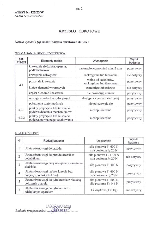 Goliat forgószék
