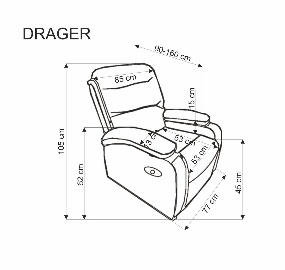 Drager dönthető pihenőfotel