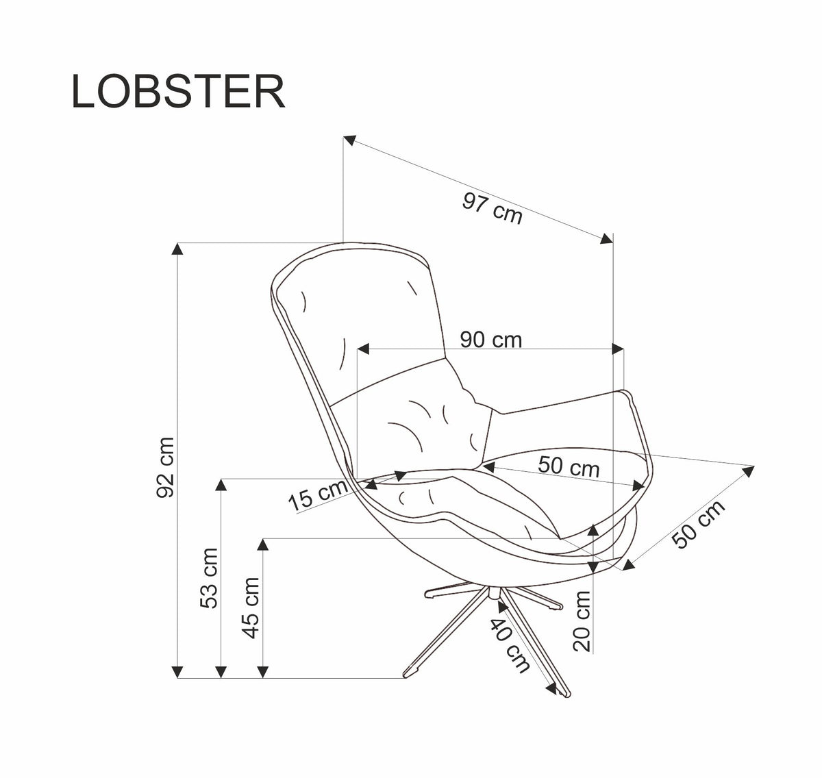 Lobster forgófotel