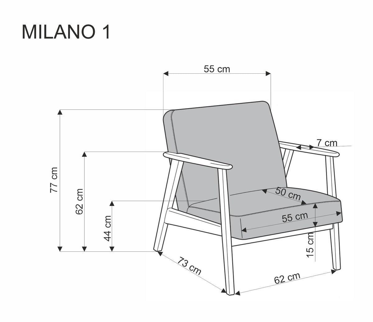 Milano 1S pihenőfotel