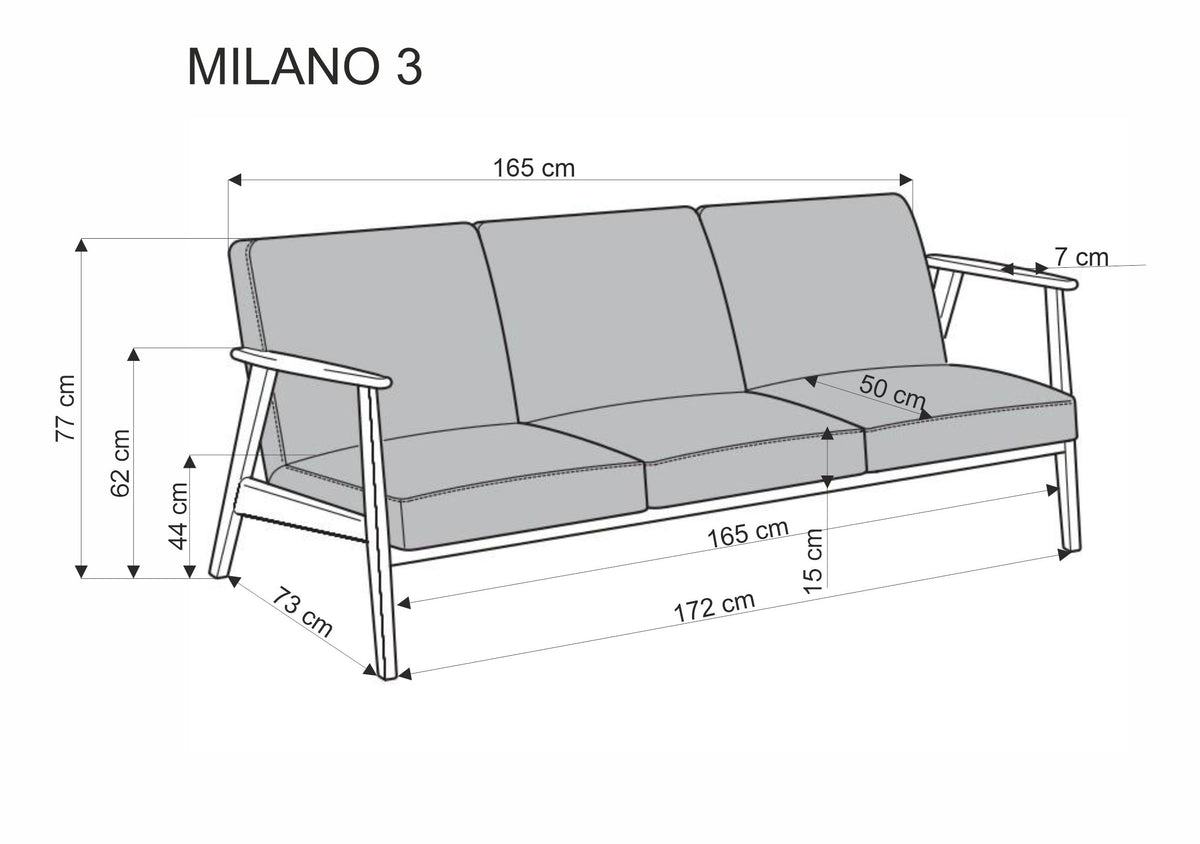 Milano 3S kanapé