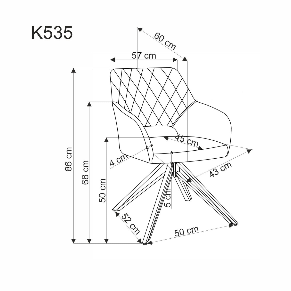 K535 forgatható szék