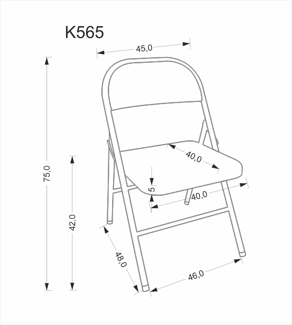 K565 összecsukható szék