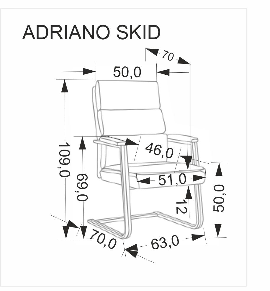Adriano Skid szánkótalpas irodai szék
