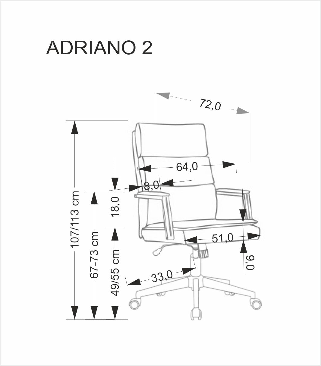 Adriano 2 forgószék