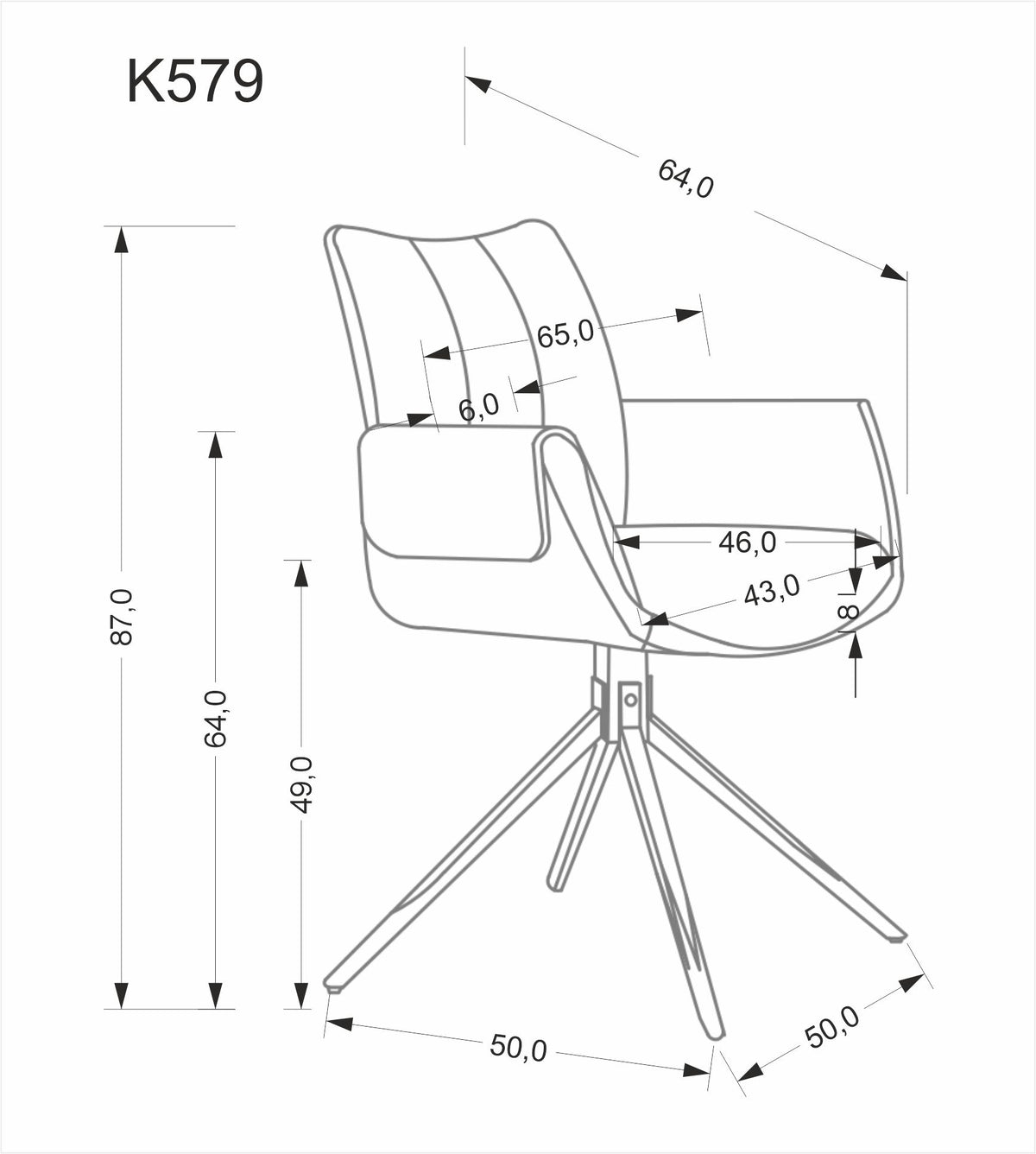 K579 forgatható szék