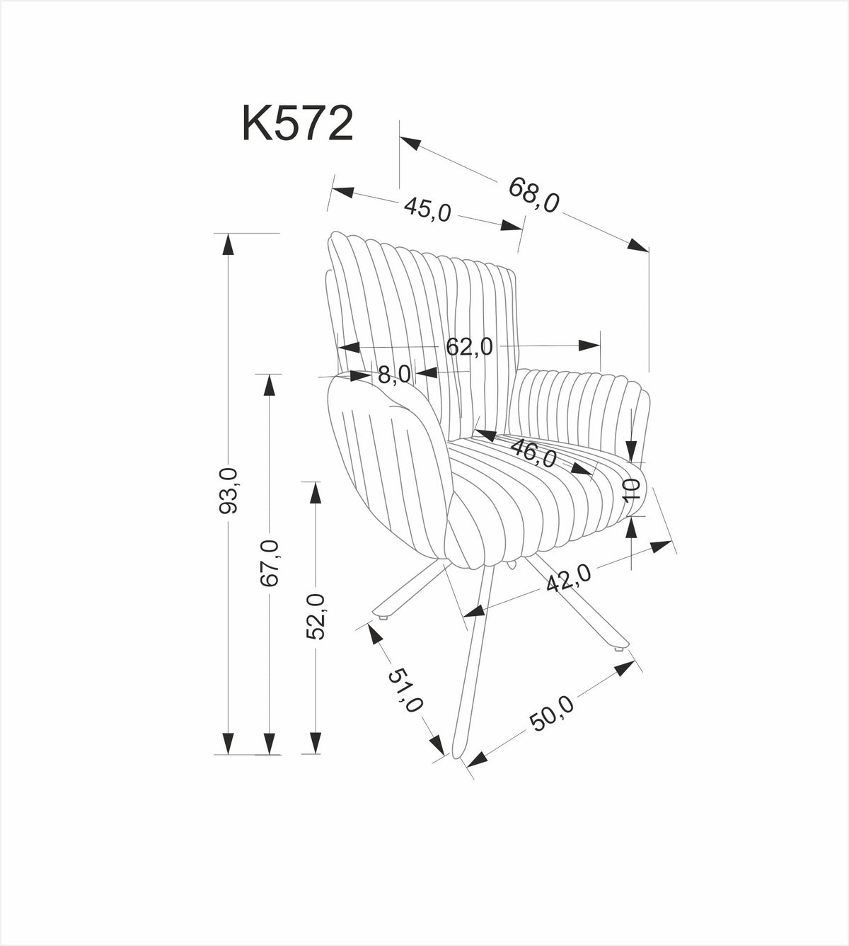 K572 forgatható szék