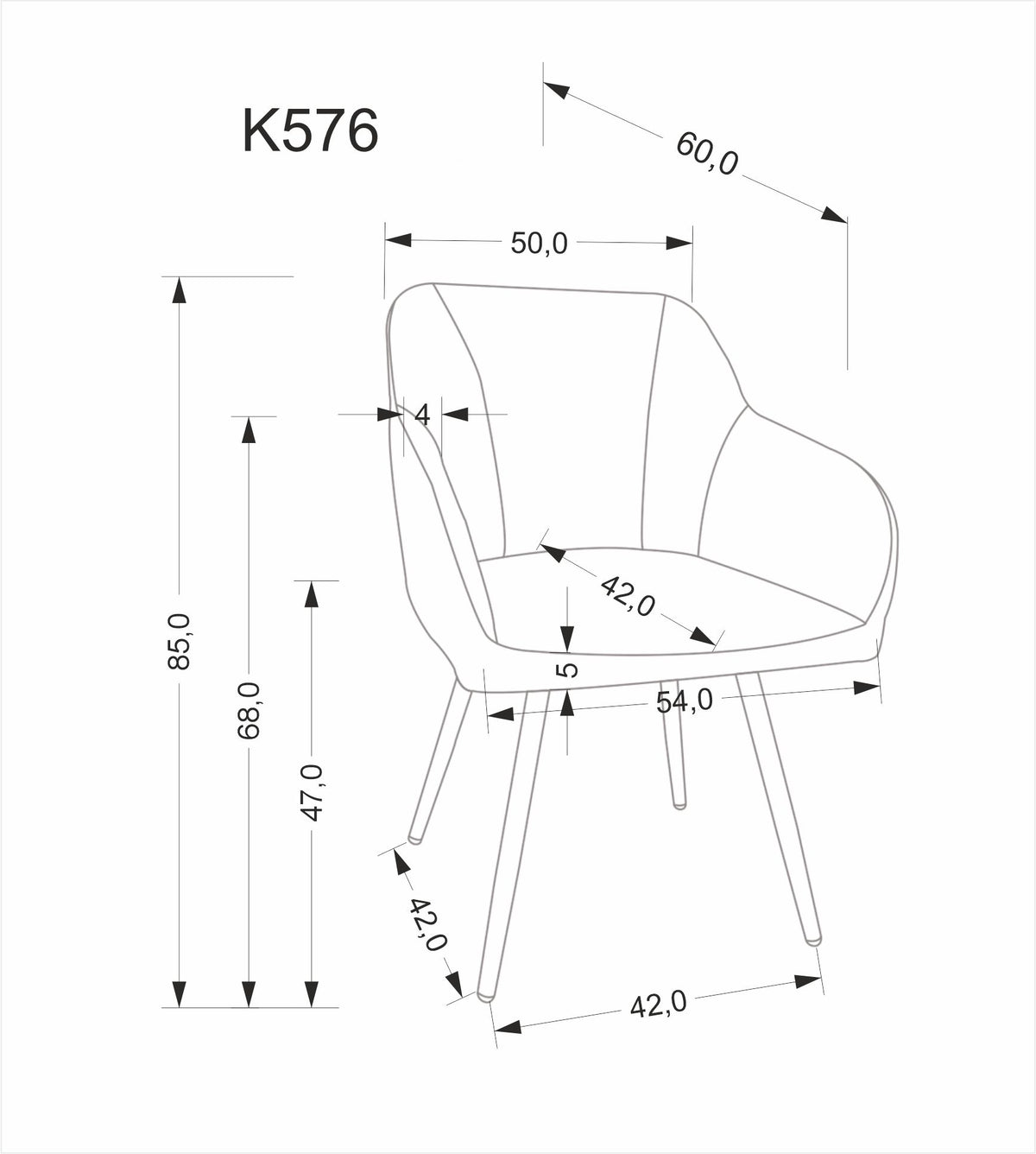 K576 forgatható szék