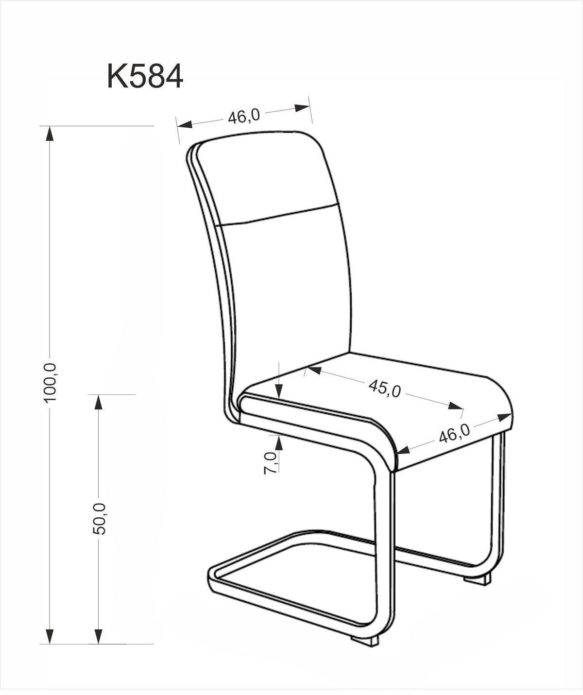K584 szék