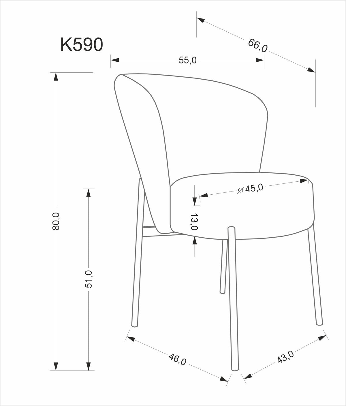 K590 szék