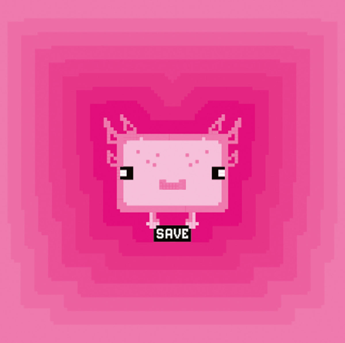 Metal front overlay Pixel Axolotl Young Users Next kiegészítő