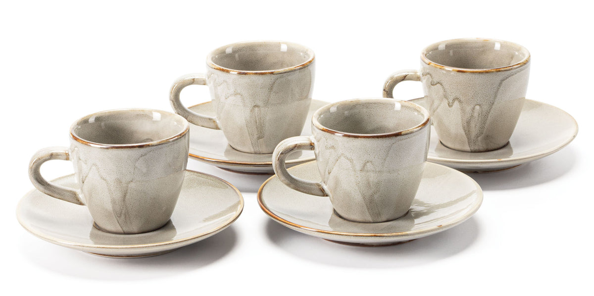 Szett 4 espresso cups saucers Wikle teás- és kávéskészlet
