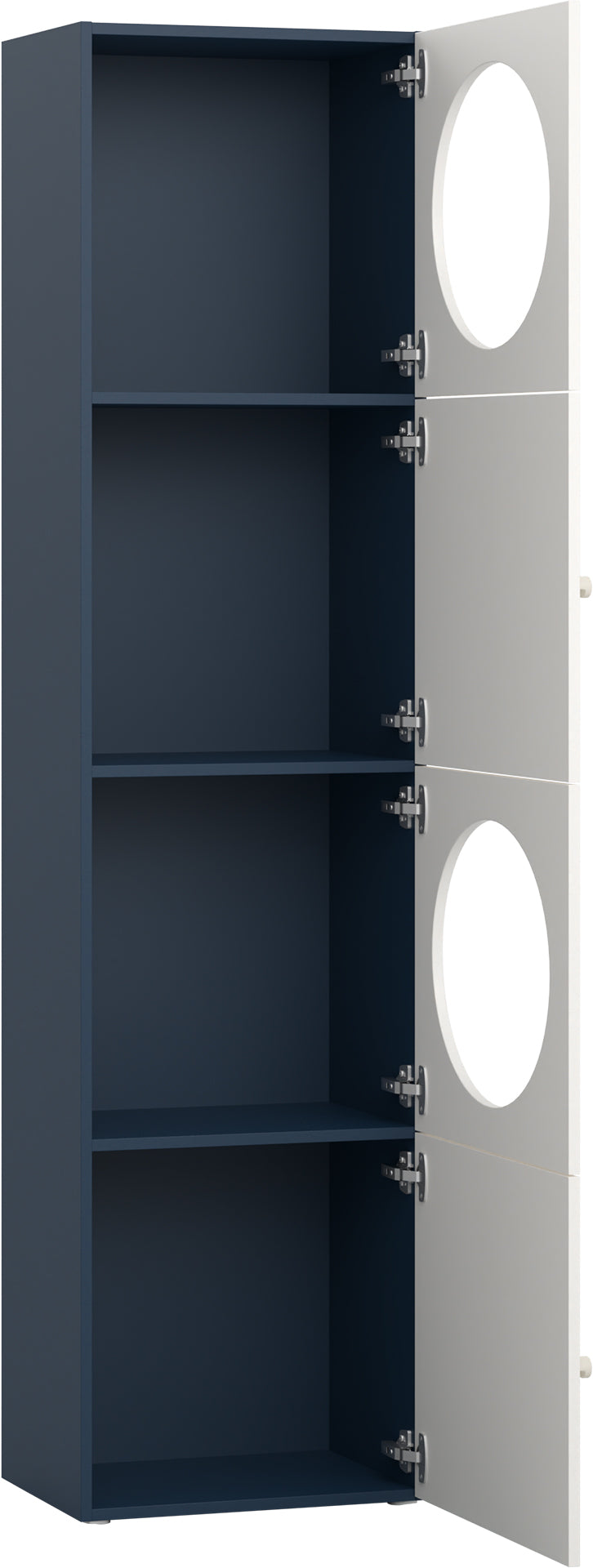Keskeny shelving front arrangement 5 Reli könyvespolc