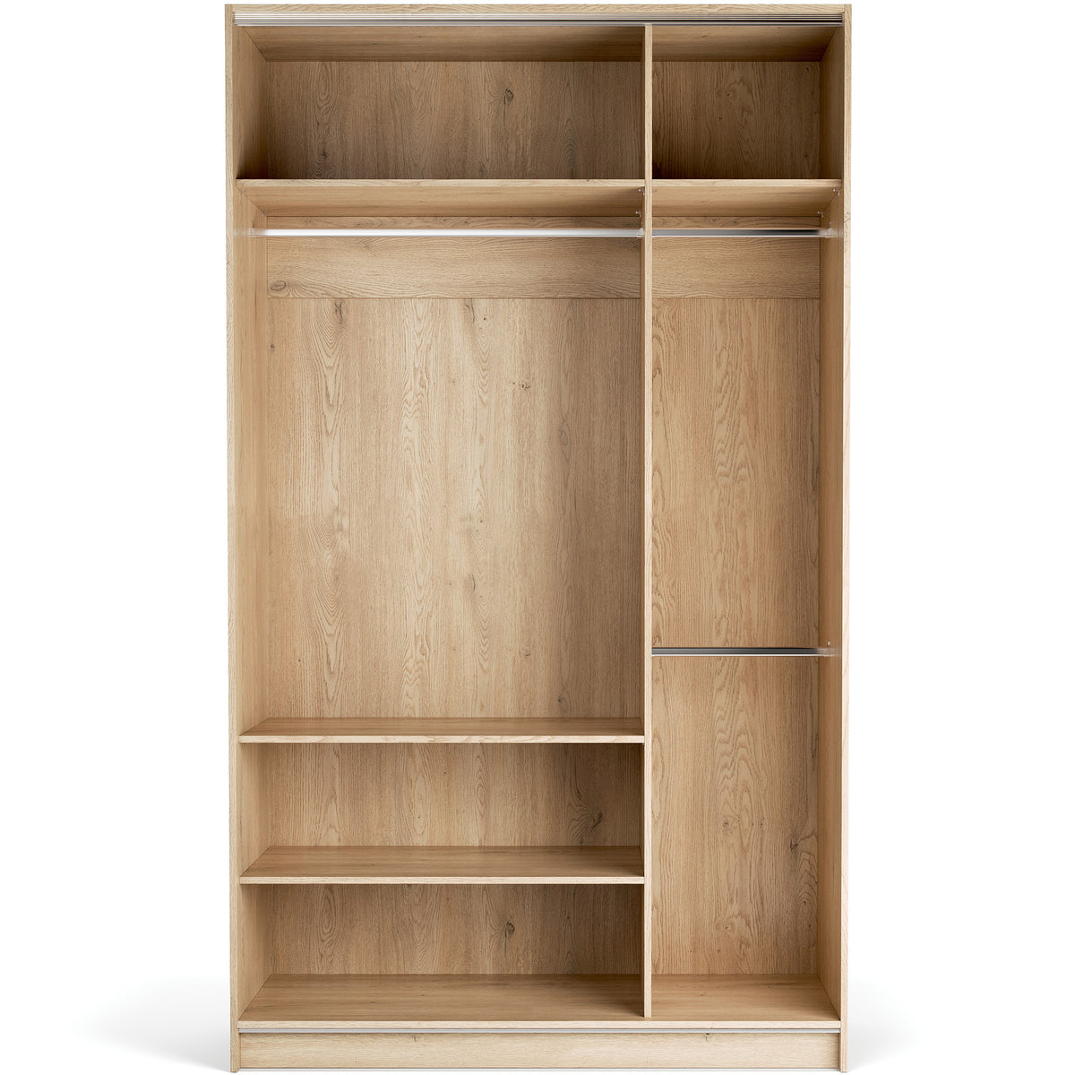 Stor cabinet system - presets 140x240 Stor interior EASY handle short rounded body front ruhásszekrény, tölgy fehér