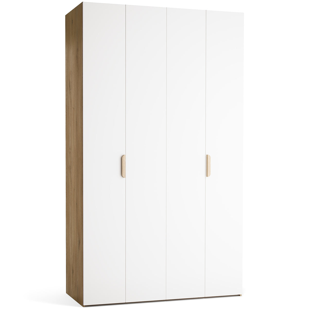 Stor cabinet system - presets 140x240 Stor interior EASY handle short rounded body front ruhásszekrény, tölgy fehér