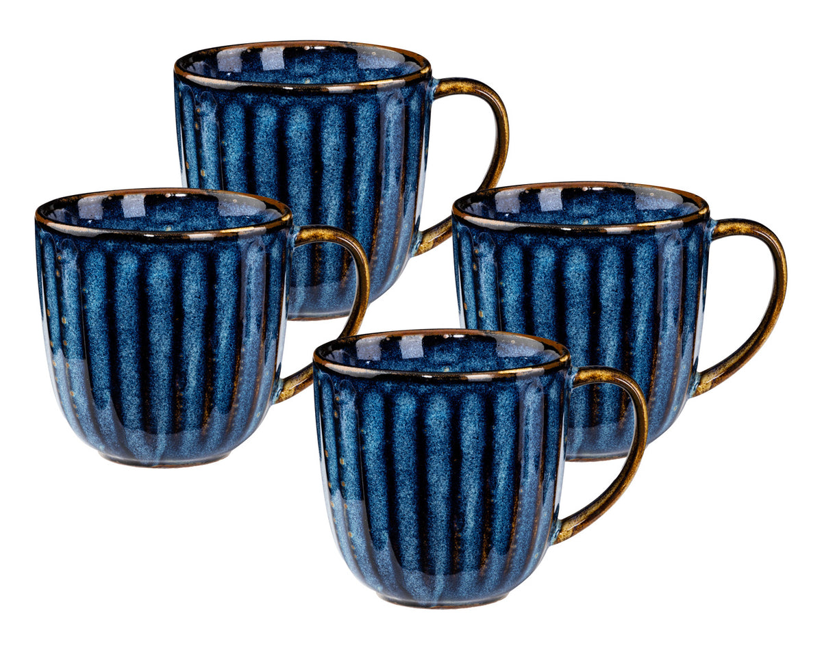 Mug 4 pcs. Deep bögre, kék