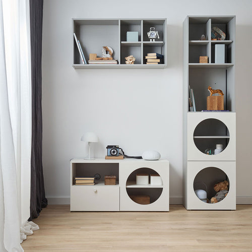 Keskeny shelving front arrangement 6 Reli könyvespolc