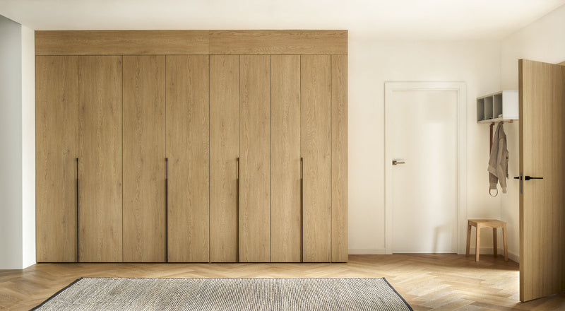 Stor cabinet system - presets 140x240 Stor MAXI interior long handle metal body front ruhásszekrény, fekete tölgy