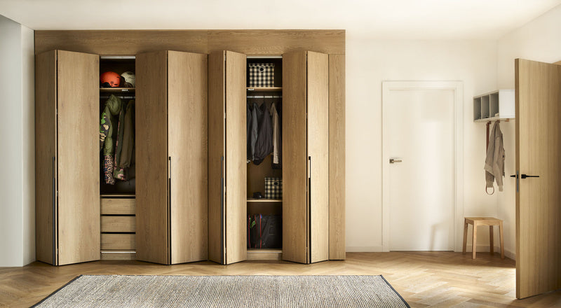 Stor cabinet system - presets 140x240 Stor MAXI interior long handle metal body front ruhásszekrény, fekete tölgy