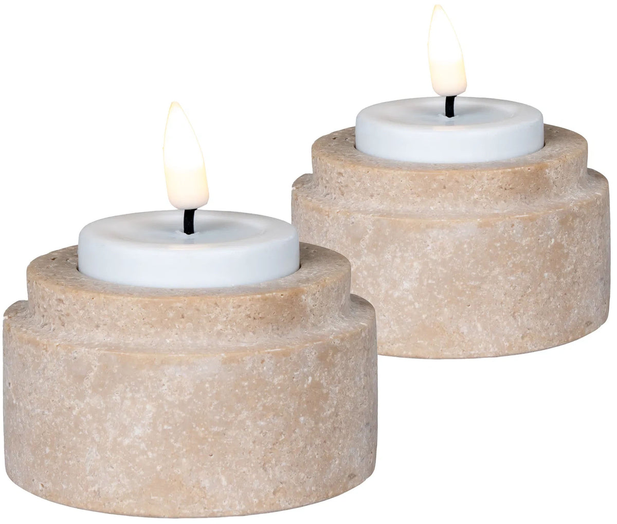 Tealight Travertine kpl 2pcs gyertyatartó