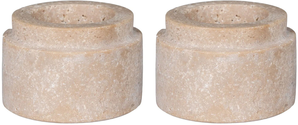 Tealight Travertine kpl 2pcs gyertyatartó