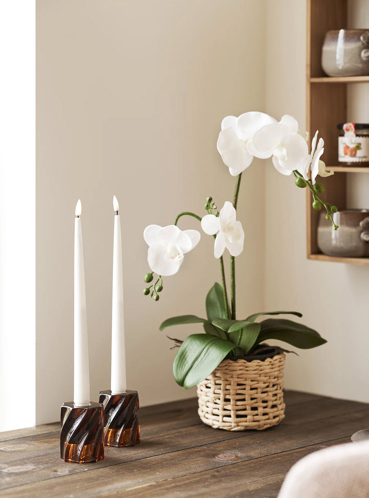 House Nordic candle holder kpl 2 pcs. gyertyatartó, barna