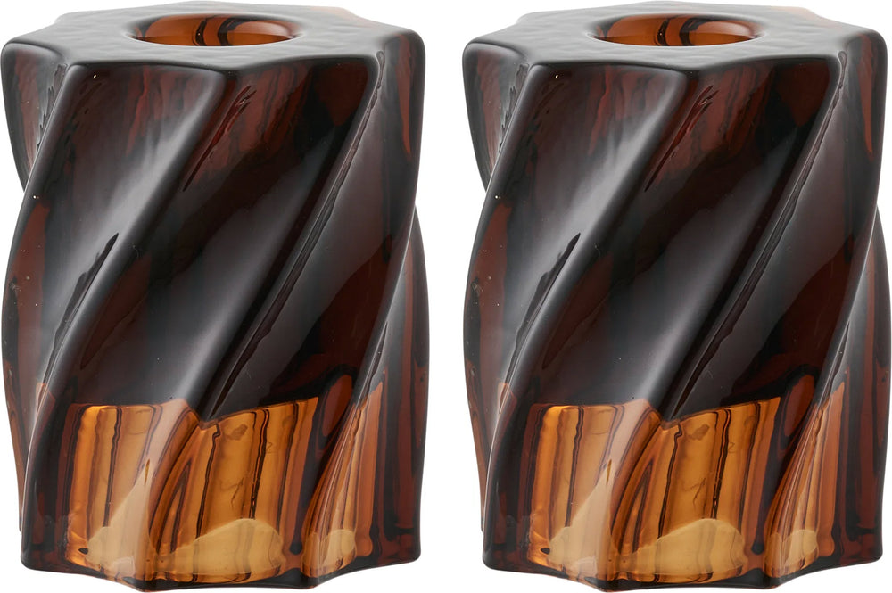 House Nordic candle holder kpl 2 pcs. gyertyatartó, barna