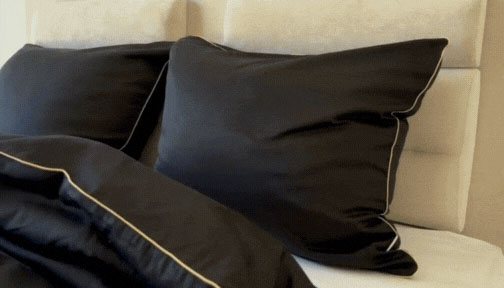 Satin trimming Matex Line ágynemű, arany fekete