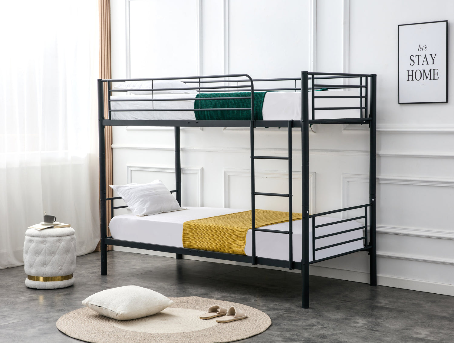 Bunky emeletes ágy (2 egyszemélyes ággyá alakítható)– fekete