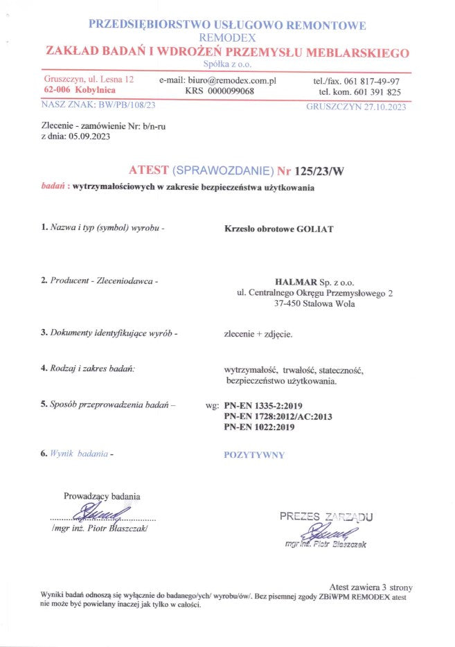 Goliat forgószék