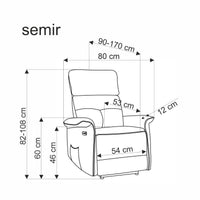 Semir elektromosan dönthető pihenőfotel
