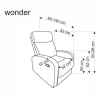 Wonder hintázó-dönthető pihenőfotel