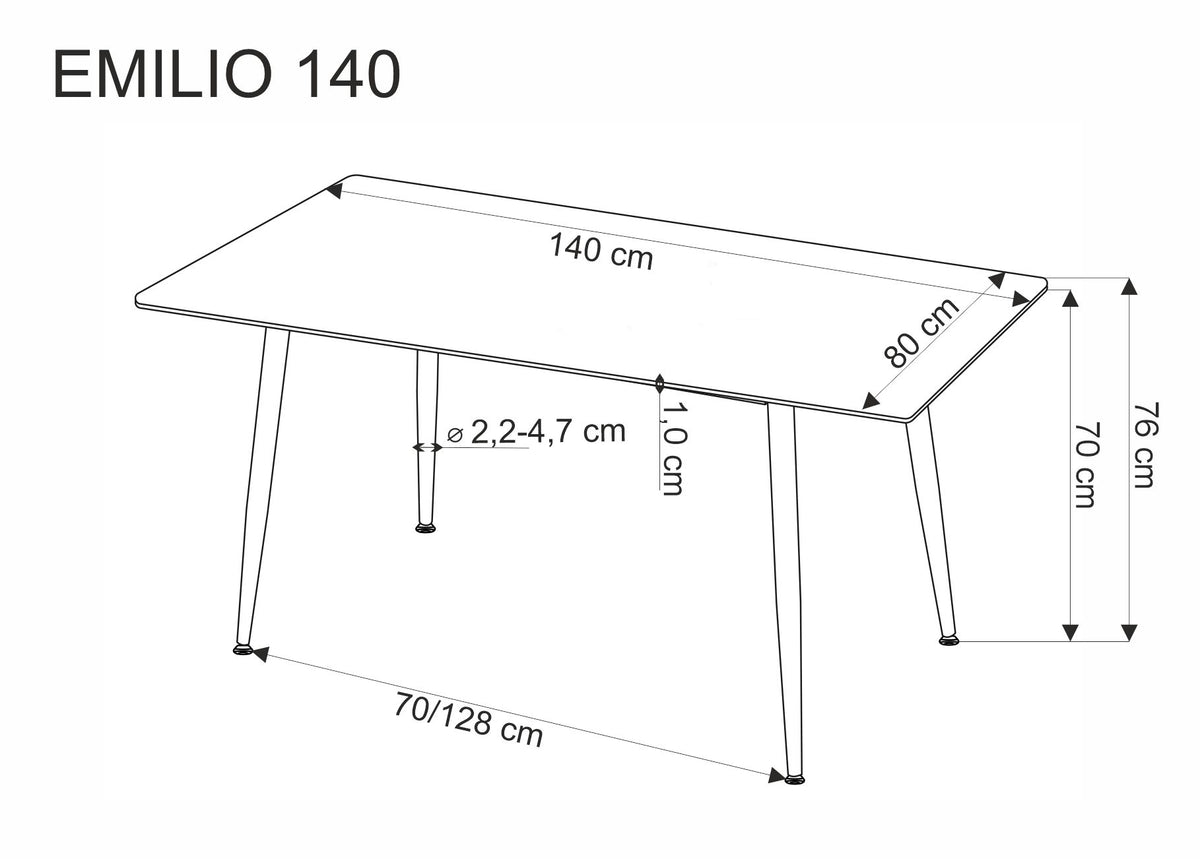Emilio 140 étkezőasztal