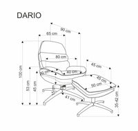 Dario hintázó forgófotel lábtartóval