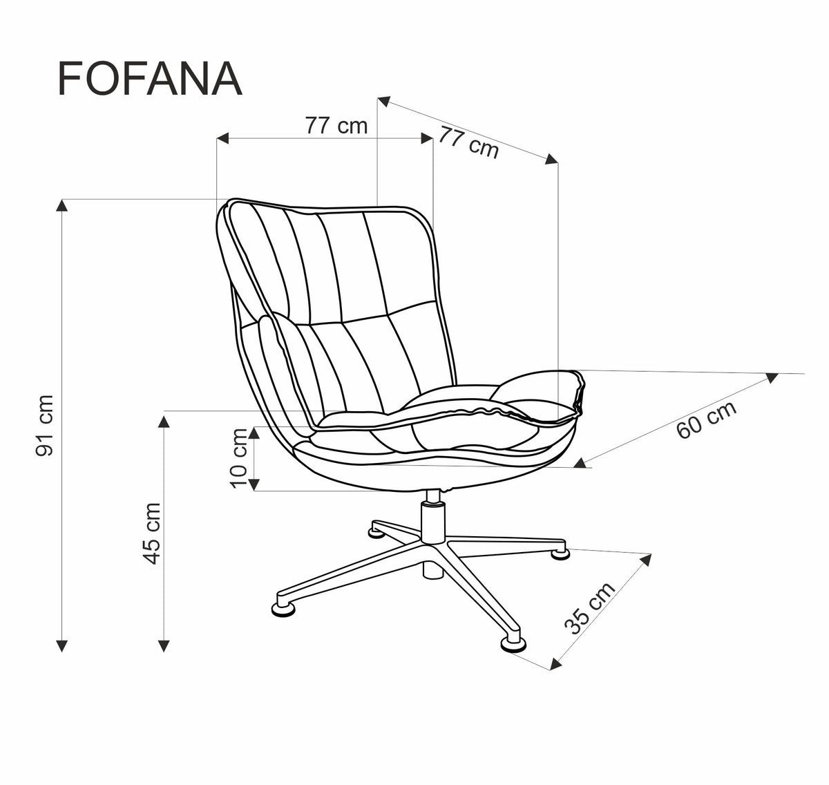 Fofana forgófotel