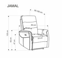 Jamal elektromosan dönthető pihenőfotel