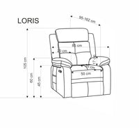 Loris elektromosan dönthető pihenőfotel