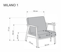 Milano 1S pihenőfotel