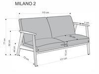 Milano 2S kanapé