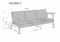 Milano 3S kanapé