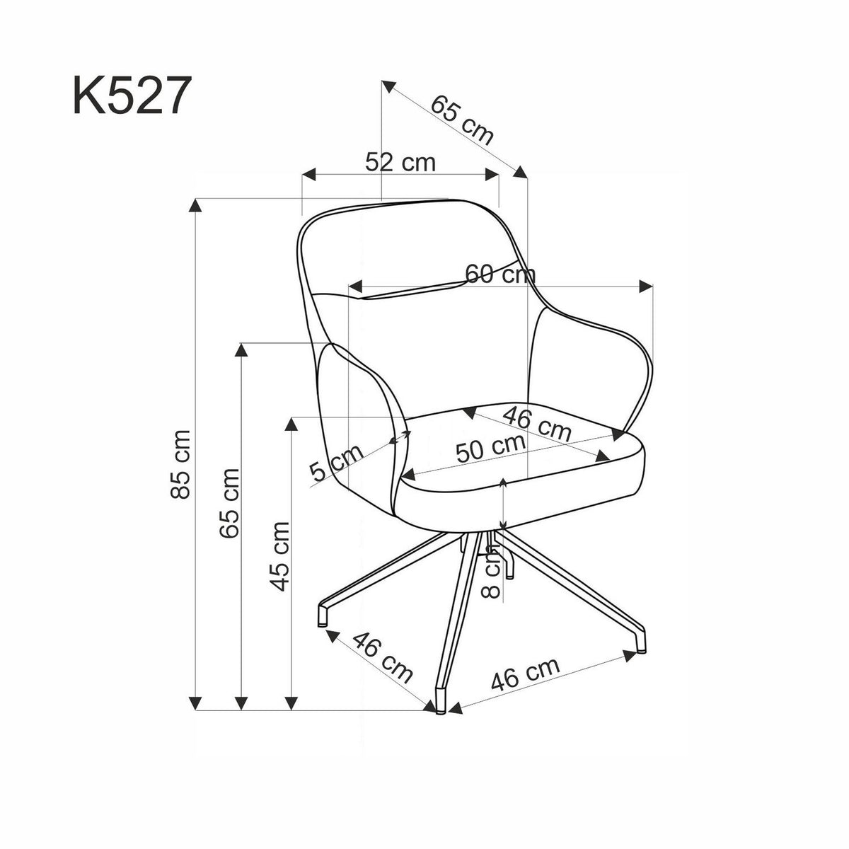 K527 forgatható szék