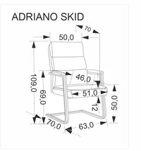Adriano Skid szánkótalpas irodai szék