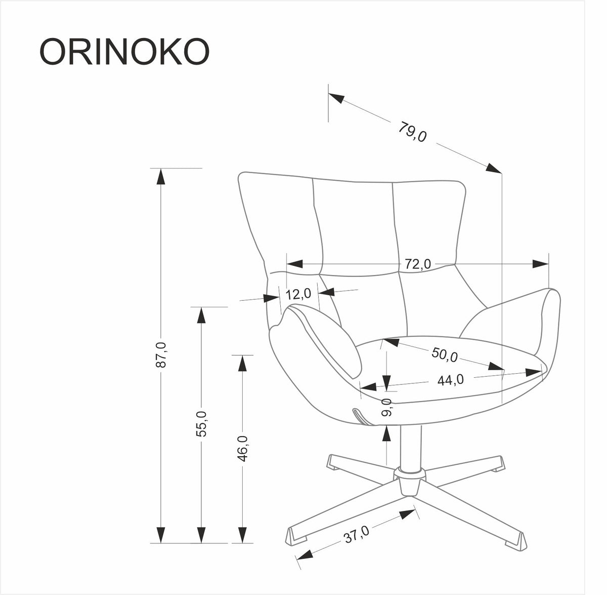 Orinoko forgófotel