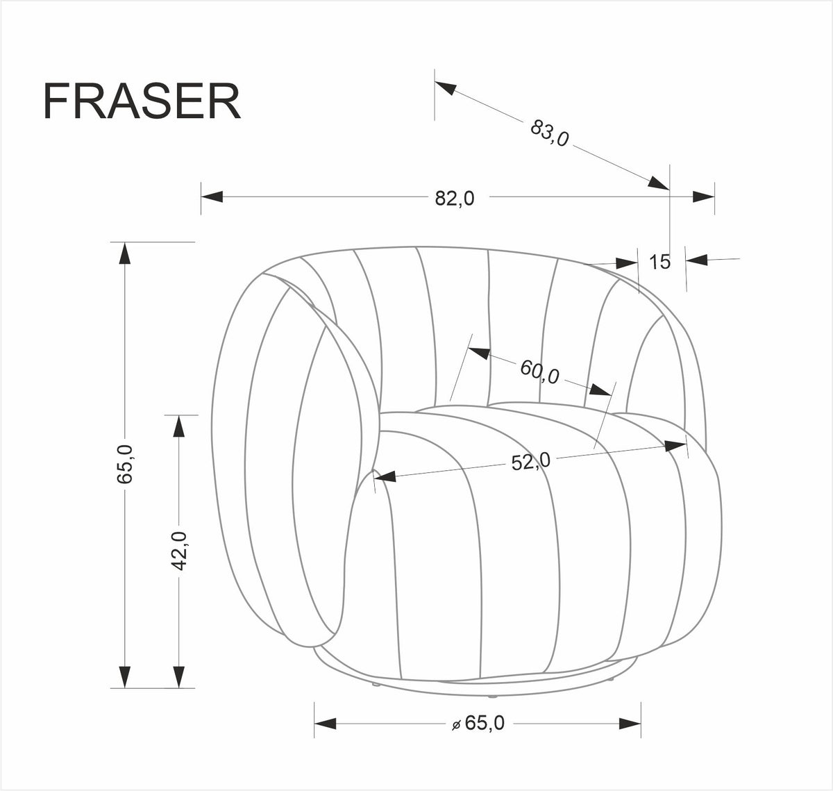 Fraser forgófotel