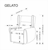 Gelato elektromosan dönthető pihenőfotel