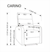 Carinio elektromosan dönthető masszázs pihenőfotel