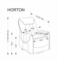 Horton elektromosan dönthető fotel, kiszállás segítővel