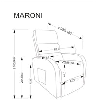 Maroni elektromosan dönthető fotel, kiszállás könnyítő funkcióval